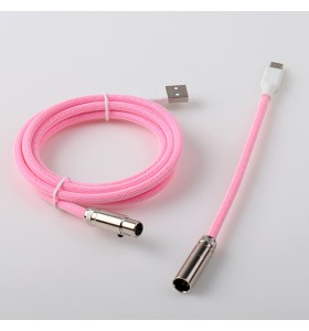 Mechanical Keyboard Coiled USB Cable colored  MINI XLR Type C, Mini 5P, Micro Customization factory